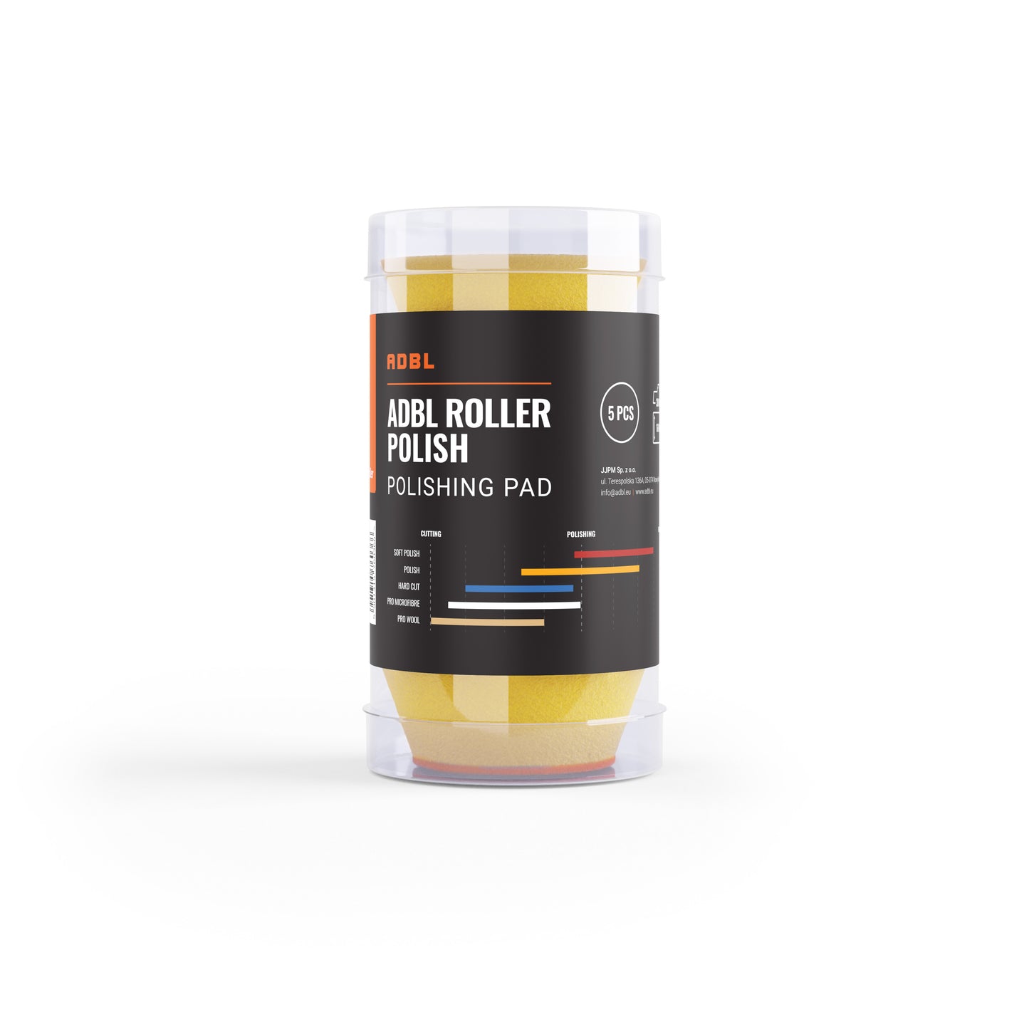 ADBL Roller Polish Pad DA30 (30mm 1")  5 pcs (Yellow)
